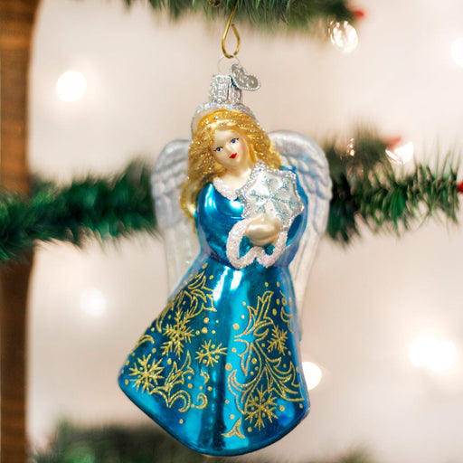 Old World Christmas Glistening Snowflake Angel