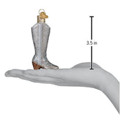 Old World Christmas Glittered Boot Ornament