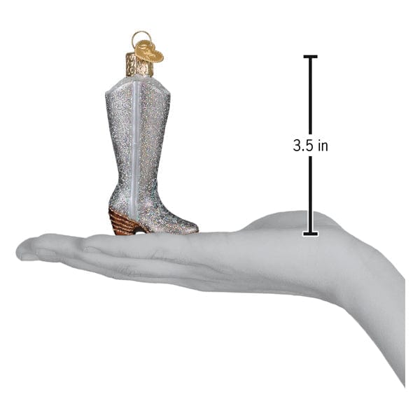 Old World Christmas Glittered Boot Ornament