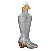 Old World Christmas Glittered Boot Ornament