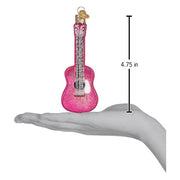 Old World Christmas Glittered Glam Guitar Ornament