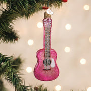 Old World Christmas Glittered Glam Guitar Ornament