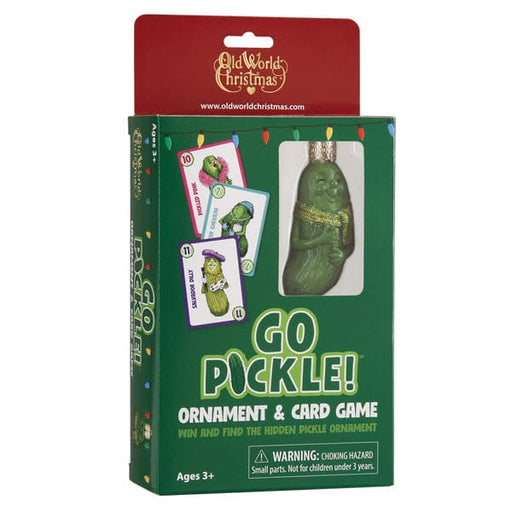 Old World Christmas Go Pickle! Game & Ornament