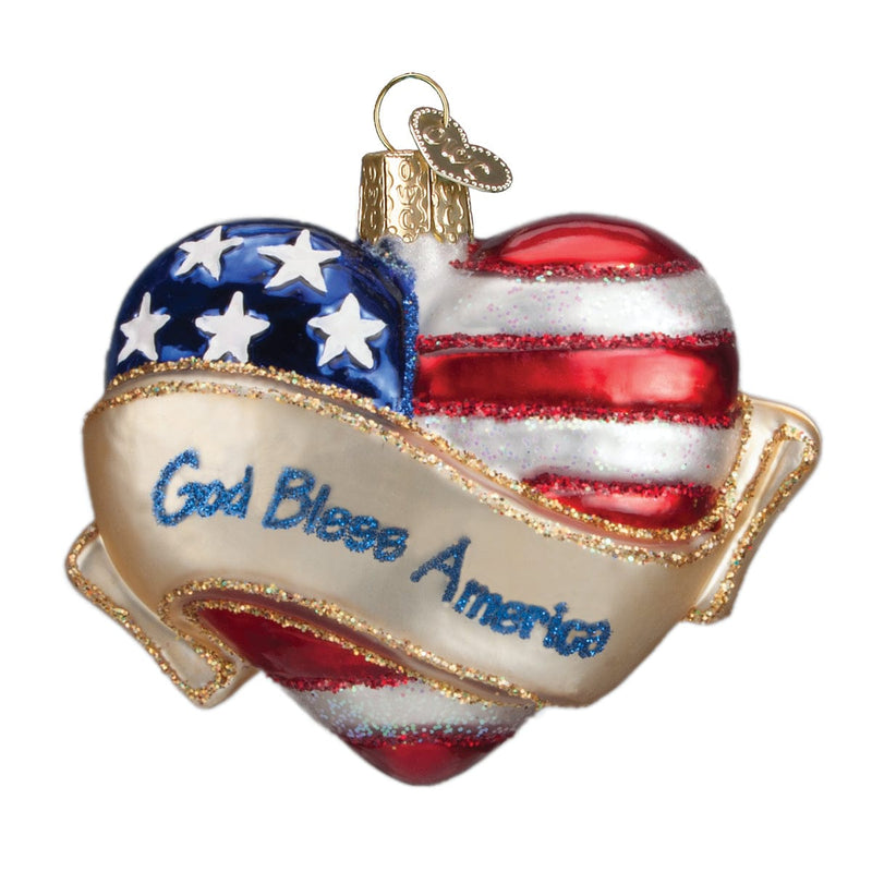 Old World Christmas God Bless America Heart
