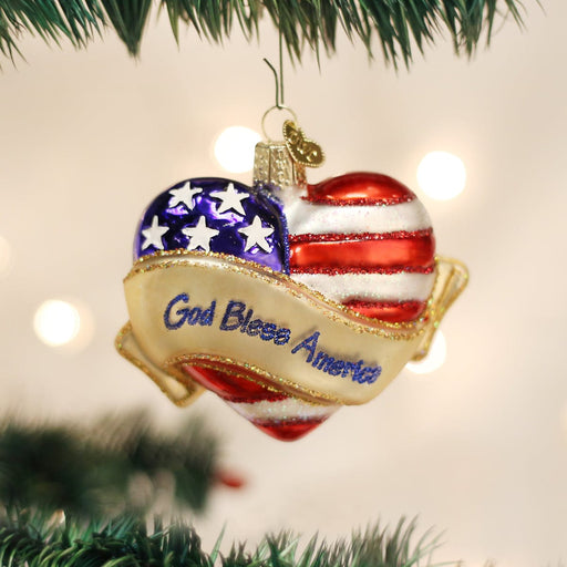 Old World Christmas God Bless America Heart