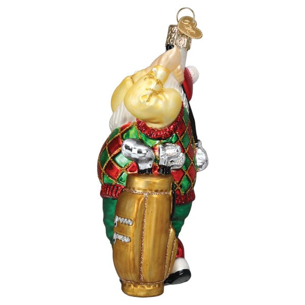 Old World Christmas Golfing Santa Ornament