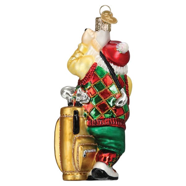 Old World Christmas Golfing Santa Ornament