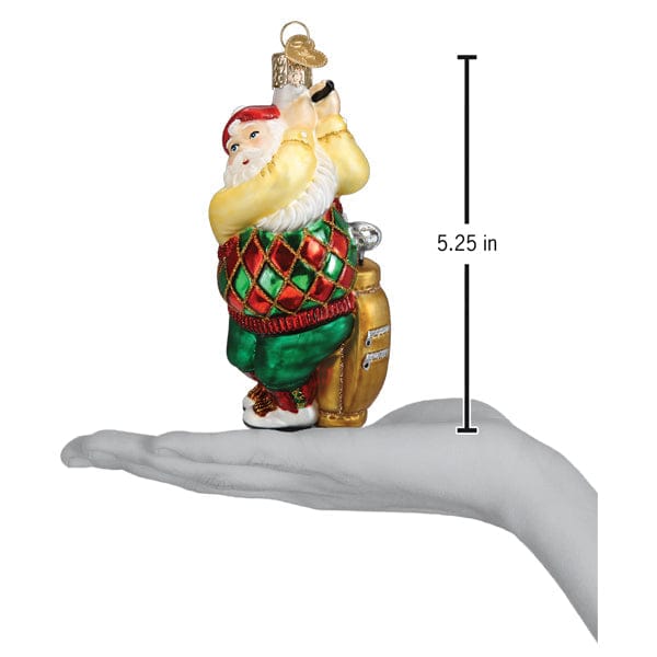 Old World Christmas Golfing Santa Ornament