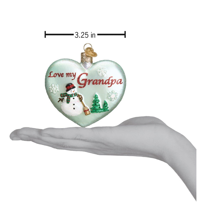 Old World Christmas Grandpa Heart Ornament