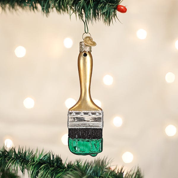 Old World Christmas Green Paint Brush Ornament