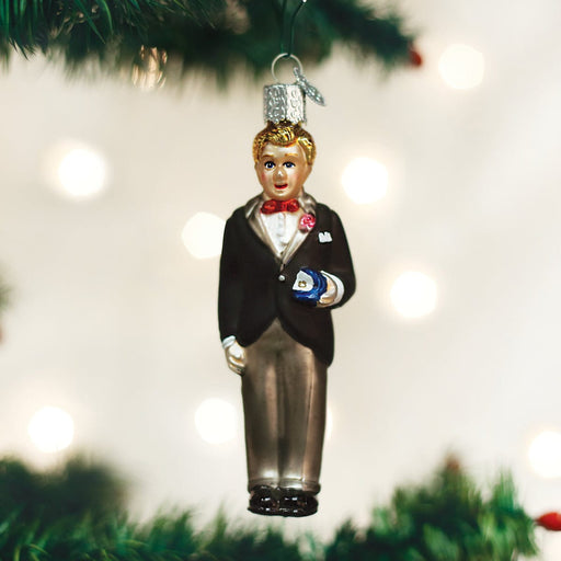 Old World Christmas Groom - Blonde Ornament