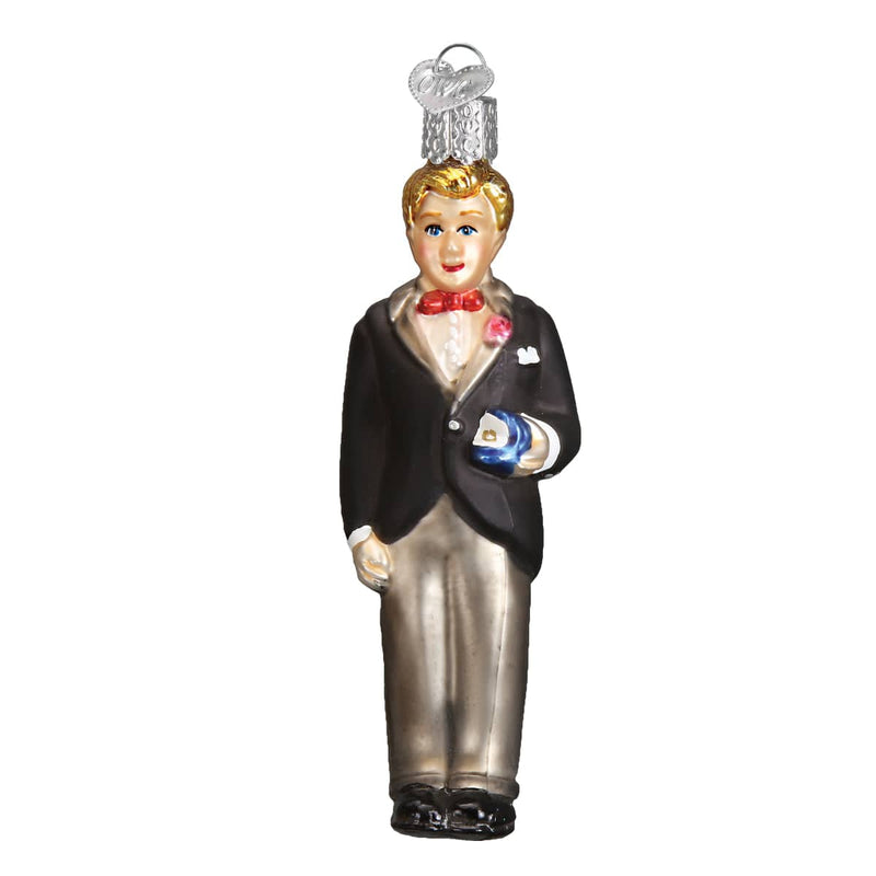 Old World Christmas Groom - Blonde Ornament