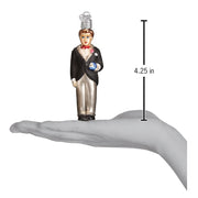 Old World Christmas Groom - Brunette Ornament