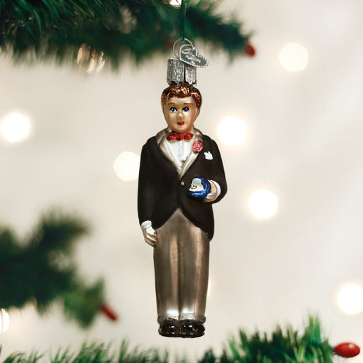 Old World Christmas Groom - Brunette Ornament