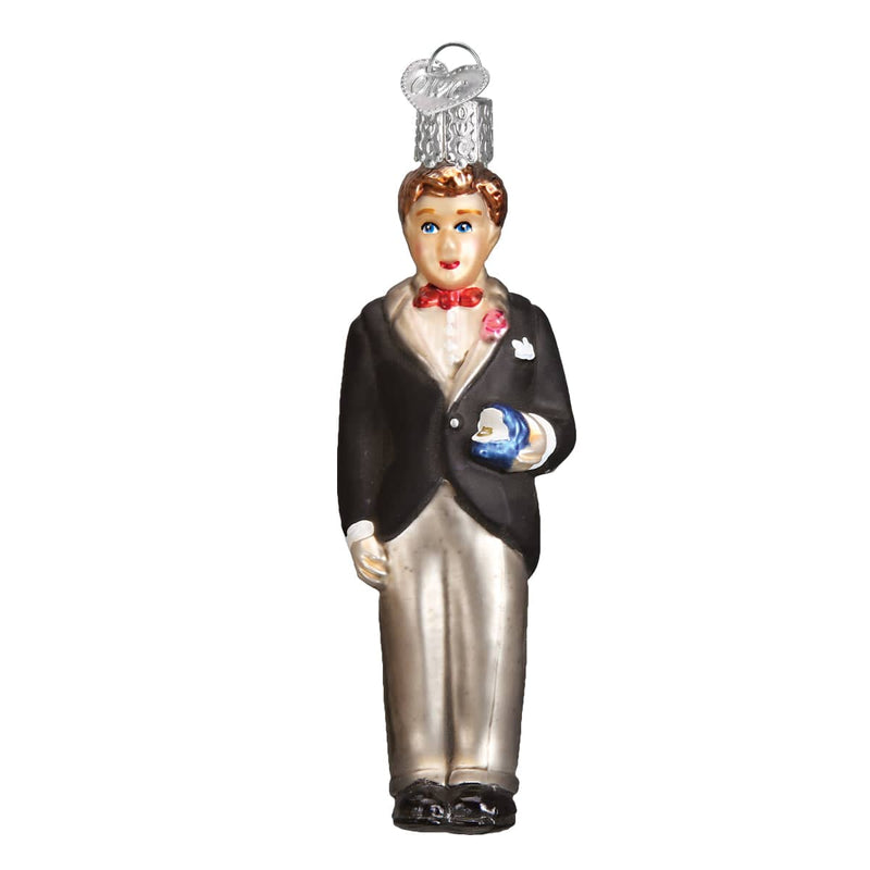 Old World Christmas Groom - Brunette Ornament