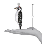 Old World Christmas Hanging Hairy Woodpecker