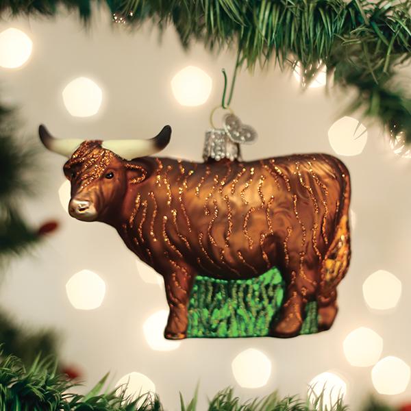 Old World Christmas Highland Cow Christmas Ornament