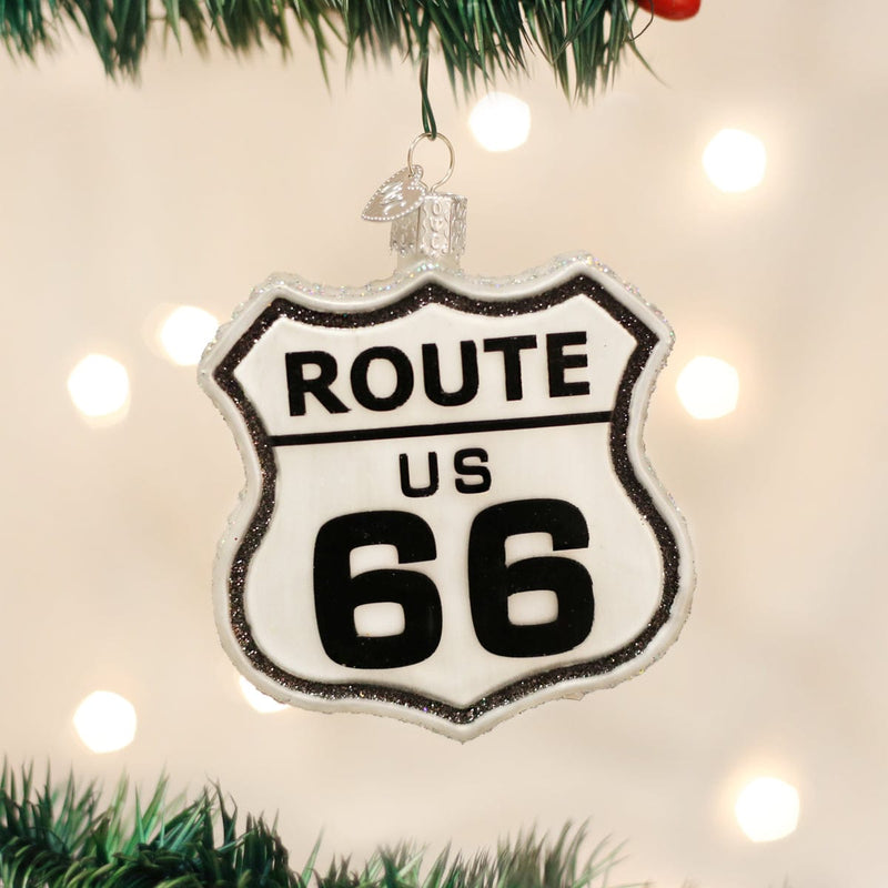 Old World Christmas Historic Route Sign Ornament