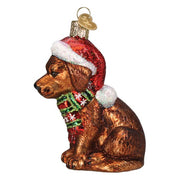 Old World Christmas Holiday Chocolate Labrador Pup Ornament