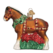 Old World Christmas Holiday Clydesdale Ornament