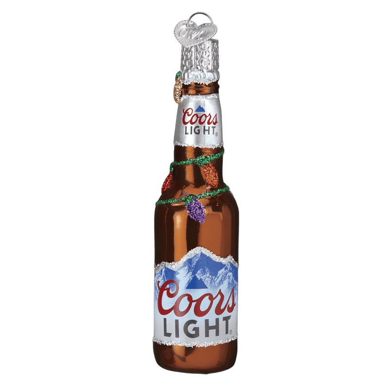 Old World Christmas Holiday Coors Light Bottle Ornament