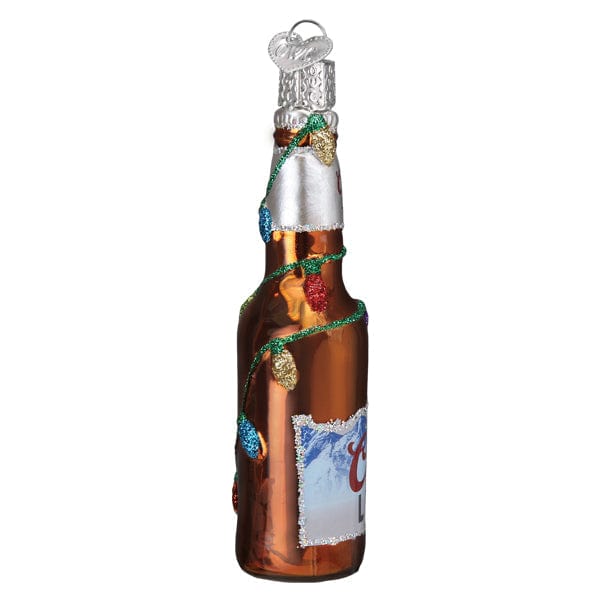 Old World Christmas Holiday Coors Light Bottle Ornament