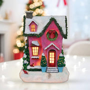Old World Christmas Holiday House Lighted Figurine