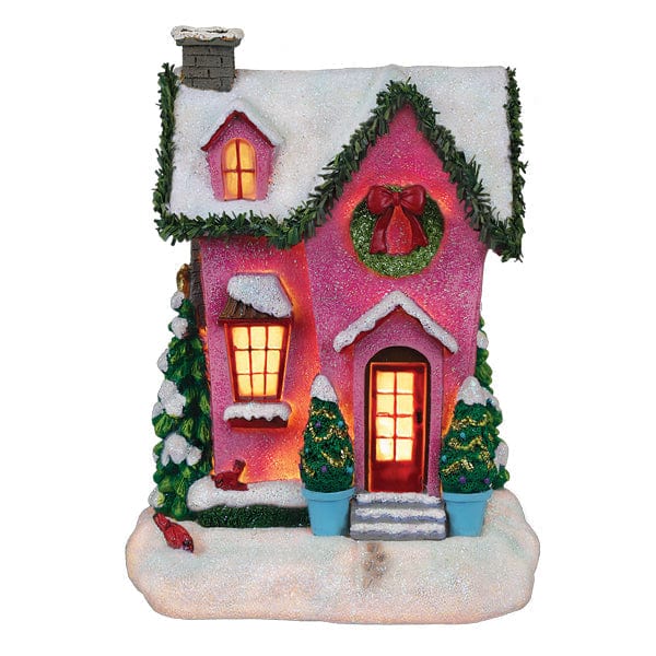 Old World Christmas Holiday House Lighted Figurine