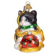 Old World Christmas Holiday Kitten Ornament