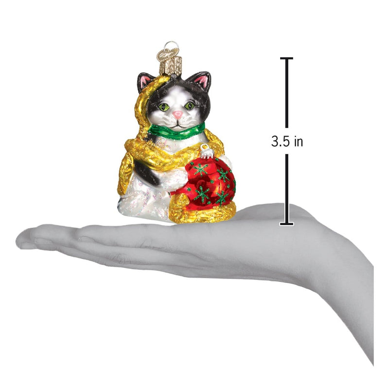 Old World Christmas Holiday Kitten Ornament