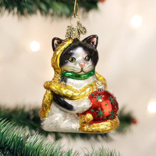 Old World Christmas Holiday Kitten Ornament