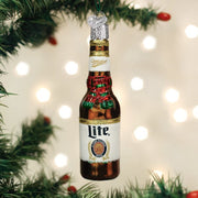 Old World Christmas Holiday Miller Lite Bottle Ornament