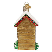 Old World Christmas Holiday Outhouse Ornament