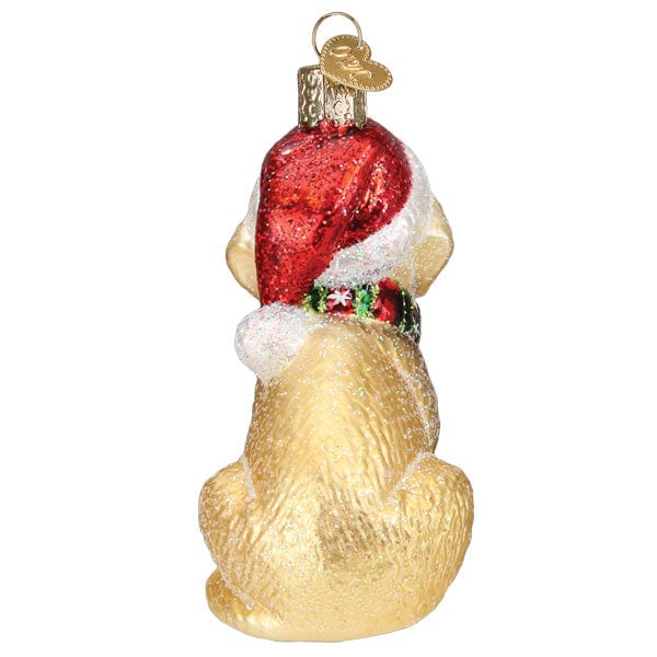 Old World Christmas Holiday Yellow Labrador Puppy Ornament
