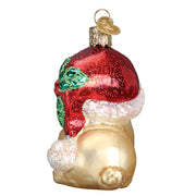 Old World Christmas Holly Hat Pug Ornament