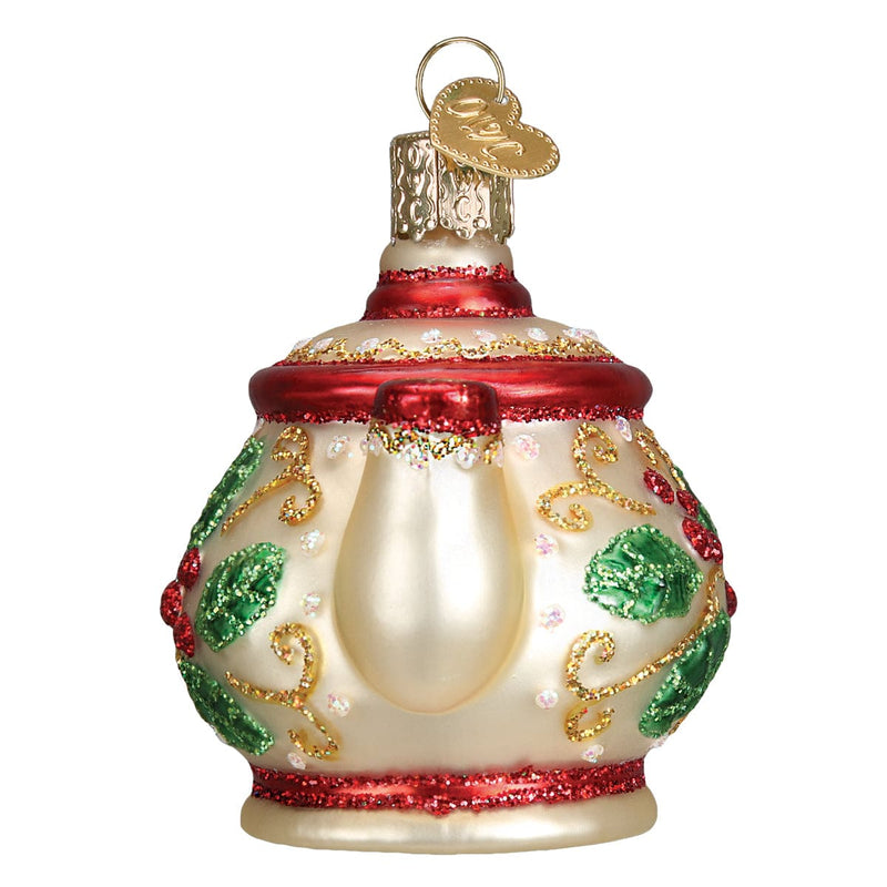 Old World Christmas Holly Teapot Ornament