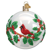 Old World Christmas Hollyberry Birds Round Ornament