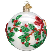 Old World Christmas Hollyberry Birds Round Ornament