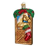 Old World Christmas Horse In Stall Ornament