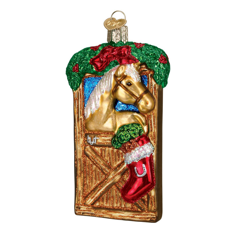 Old World Christmas Horse In Stall Ornament