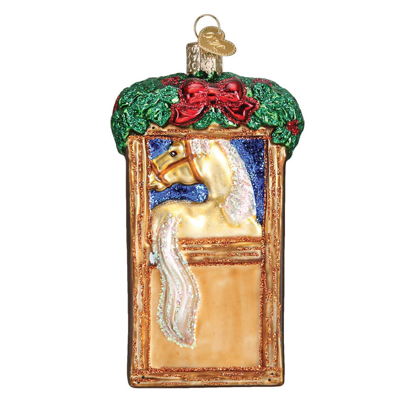 Old World Christmas Horse In Stall Ornament