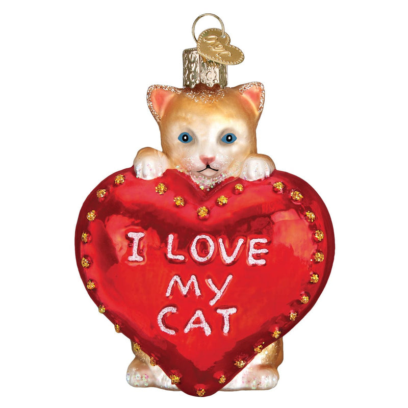 Old World Christmas I Love My Cat Ornament