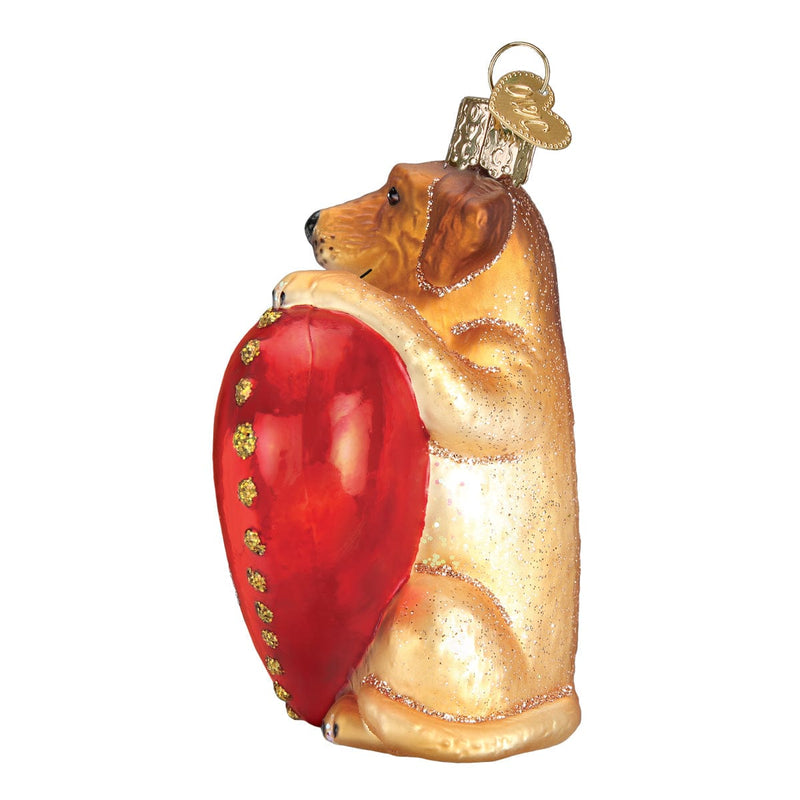 Old World Christmas I Love My Dog Ornament