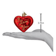 Old World Christmas I Love You Heart Ornament