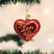 Old World Christmas I Love You Heart Ornament