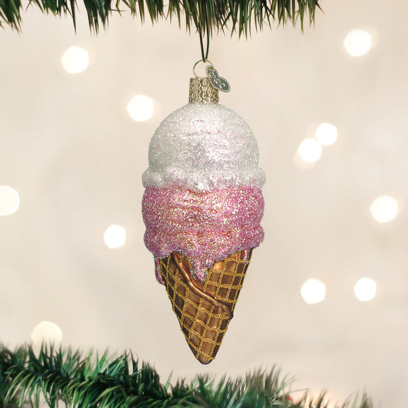 Old World Christmas Ice Cream Cone Ornament