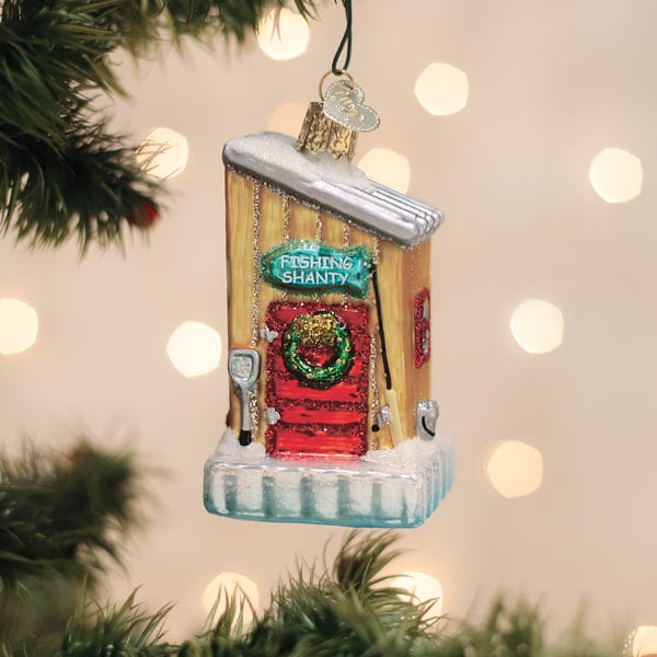 Old World Christmas Ice Fishing Shanty Ornament