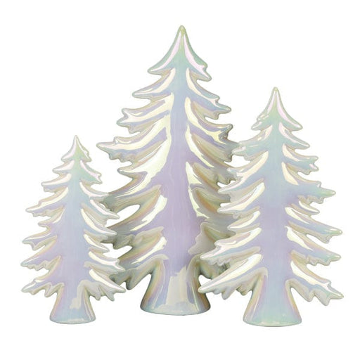 Old World Christmas Iridescent Ceramic Trees Set