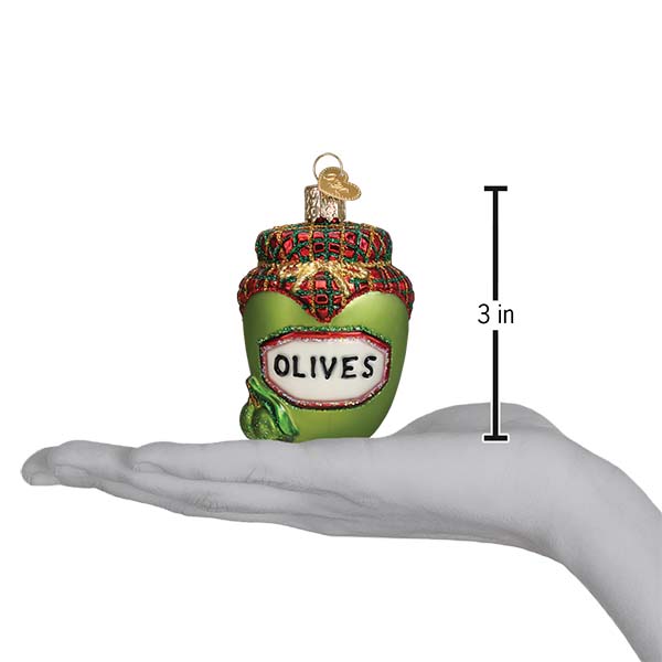 Old World Christmas Jar Of Olives Ornament