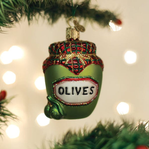 Old World Christmas Jar Of Olives Ornament